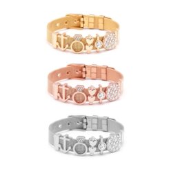 Mesh Charms Buckle Bracelet