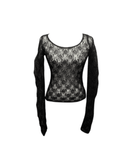 Betsey Johnson Mohair Fishnet Sweater