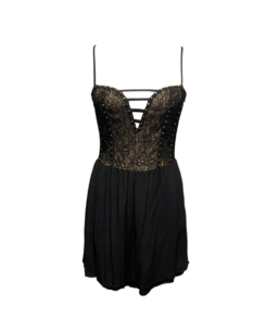 Antique Gold Stud Tank Romper