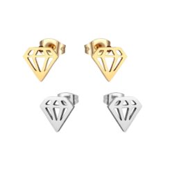 Diamond Shape Stud Earrings