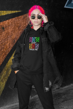 80s baby 90s raised me hoodie