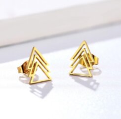 Geometric Triangles Stud Earrings